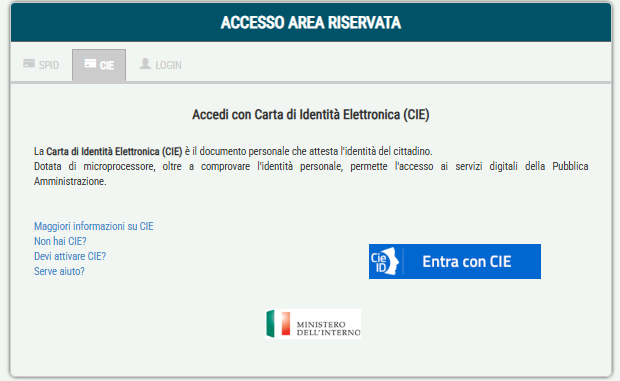 accesso CIE